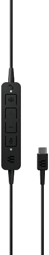 Epos I Sennheiser C10 אוזניות USB עם מיקרופון | אוזניות קוויות עם חיבור USB C פשוט וגמיש וטכנולוגיית Epos